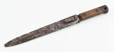 Régi hiányos bajonett, fém hüvellyel