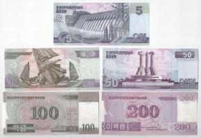 Észak-Korea 2002-2013. 5W-5000W (10xklf) MINTA felülbélyegzéssel és "0000000" sorszámmal T...
