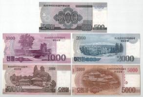 Észak-Korea 2002-2013. 5W-5000W (10xklf) MINTA felülbélyegzéssel és "0000000" sorszámmal T...