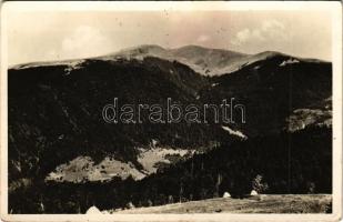 1943 Tiszaborkút, Kvaszi, Kvasy; Kilátás a Prelukáról a Bliznicára 1883 m., Surin Gusztáv felvétele és kiadása / mountains + MAGYAR KIRÁLYI MOZGÓPOSTA 306 T (EK)