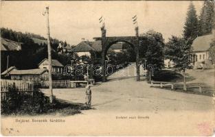 Borszék, Borsec; bejárat a fürdőbe / Einfahrt nach Borszék / spa, bath entrance (EM)