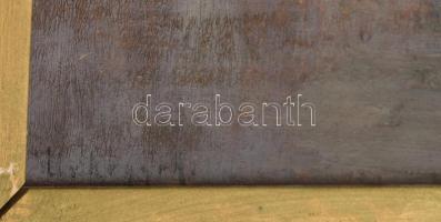 Urhegyi Alajos (1871-?): Alkony. Olaj, karton, jelzett, a hátoldalán autográf felirattal. Dekoratív,...