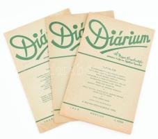 1948 Diárium 2., 3., 4., 5-6. számai (4 db)