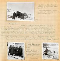 1942-1943 Komárom-Öregvári kiképzésen résztvevő katona részletes, kézzel írt naplója, fotókkal (bala...