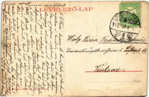 1912 Zimony, Zemun, Semlin; Bernhard Kronstein Központi szállodája, W.L. ? 533. / hotel (EK)