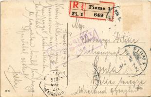 1918 Fiume, Rijeka; kikötő, hajók / port, ships (EK) + "ZENSURIERT"