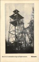 Kolozsvár, Cluj; Az EKE messzelátó tornya az Árpád-csúcson / lookout tower (fa)