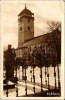 1938 Rozsnyó, Roznava; Rákóczi őrtorony, Dittel üzlete / tower, shops + 1938 Rozsnyó visszatért So. Stpl (EK)