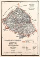 1880 Hátsek Ignác (1827-1902): Udvarhely vármegye közigazgatási térképe, 1:500.000, Bp., Rautmann Frigyes,(Posner Károly Lajos-ny.), az alján folttal, kis szakadással, 30x21 cm