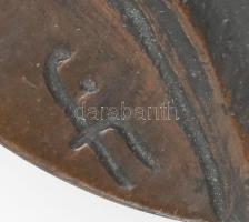 Farkas István Béla (1915-2005) Michelangelo kétoldalas bronz emlékérem, jelzett 85mm