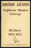 1987 Bródy János majdnem minden szövege 1-3 füzet- Zeneműkiadó