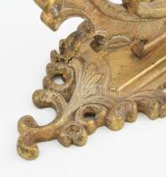 2 db masszív bronz karnistartó, kopásokkal, 29x30 cm