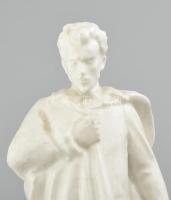 Kisfaludy Stróbl Zsigmond (1884-1975): "Vándor Petőfi". Fehérmázas fajansz szobor. Jelzett...