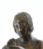 Jelzés nélkül: Tüskeszedő, bronz figura / szobor, m: 11 cm