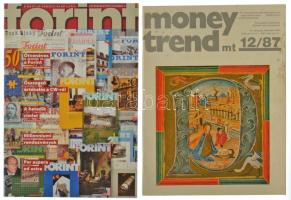 Money Trend német nyelvű folyóirat 1987/12 száma + Forint - A Magyar Nemzeti Bank lapjának 2000/5-6 száma. Használt, jó állapotban.