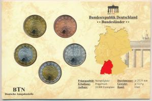 Németország ~2000. "Baden-Württemberg" kétoldalas emlékérem szett (5xklf) díszkartonban T:...
