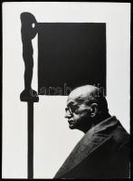 G. Szántó András (1937-2002), Teremőr. Fotó, papír, kartonra kasírozva, hátoldalán pecséttel jelzett, 38x28 cm