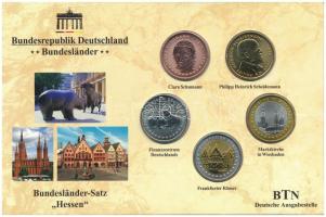 Németország ~2000. Hessen kétoldalas emlékérem szett (5xklf) díszkartonban T:1- Germany ~2000. Hessen two-sided commemorative medallion set in cardboard (5xdiff) C:AU