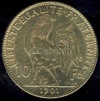 Franciaország 1901. 10Fr Au 3,2258g "Kakas" T:2/3+