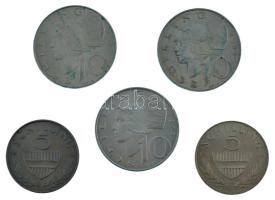 Ausztria 1960. 5Sch Ag + 1971-1973. 10Sch Ag (3db, 2xklf) + 1972. 5Sch Cu-Ni T:1-,2
Austria 1960. 5...