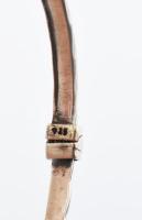 Ezüst(Ag) karperec szintetikus rubinokkal, jelzett, 6,5×5 cm, bruttó: 25,3 g