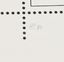 Papp Tibor (1936-2018): Szójáték. Szitanyomat, papír. Jelzett. Művészpéldány E.A. jelzéssel. Kis sér...