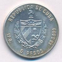 Kuba 1981. 5P Ag "Pinta" T:1 patina
Cuba 1981. 5 Pesos Ag "Pinta" C:UNC patina
...