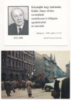 9 db MODERN képeslap: Kádár János, 1956-os forradalom, Gerald R. Ford