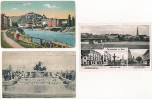 18 db RÉGI külföldi város képes lap vegyes minőségben: sok német / 18 pre-1945 European town-view postcards in mixed quality: many German