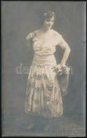 1918 Berky Lili (1886-1958) színművésznő, hátoldalon aláírt fotó