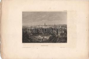 cca 1840 12 db európai városokat ábrázoló acélmetszet Anglia, Skandinávia, Németország / 12 steel-en...