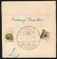 1942 Csomaköz, Erdély, Szatmár megye, Maksay Piroska postahivatalnok igazolványkép portréja, hátolda...