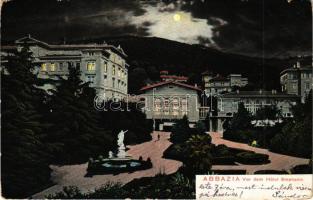 1905 Abbazia, Opatija; Vor dem Hotel Stephania / szálloda este / hotel at night (EK)