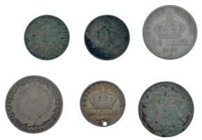 Franciaország / II. Császárság 1860. 20c Ag "III. Napóleon" + 1862A-1866B 50 c Ag "II...