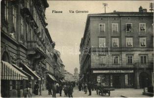 1905 Fiume, Rijeka; Via Governo / street, shop of Salamon Weisz