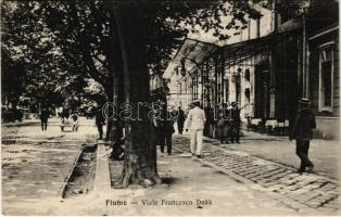 Fiume, Rijeka; Viale Francesco Deák / street, cafe and restaurant terrace