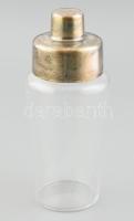 Shaker. Ezüstözött tetejű fém, üveg, hibátlan, m: 21 cm