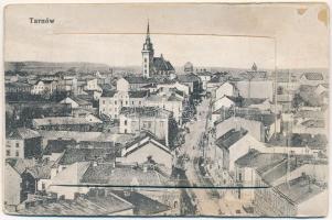 Tarnów, leporellocard with 10 pictures (schools, streets, town hall, hotel)