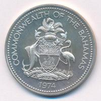 Bahamák 1974. 1D Ag "II. Erzsébet" T:1 (eredetileg PP)
Bahamas 1974. 1 Dollar Ag "El...