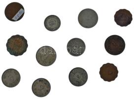 12 darabos egyiptomi érmetétel, közte érdekes darabokkal T:vegyes 12 pieces coin lot from Egypt, with some interesting pieces C:mixed