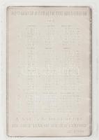 Ezüst(Ag) kártyanaptár emlékül a 2000-2001. évre, 8,5×5,5 cm, 30,9 g