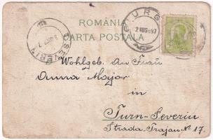 1897 (Vorläufer) Constanta, Podul Peste Dunare, Podul Regele Carol I, Piata Ovidiu / bridge, square....