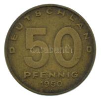 Német Demokratikus Köztársaság 1950A 50pf Al-bronz T:2 German Democratic Republic 1950A 50 Pfennig A...