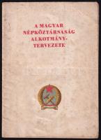1949 A Magyar Népköztársaság alkotmánytervezete, foltos, 32p