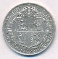 Nagy-Britannia 1921. 1/2C Ag "V. György" T:2- patina Great Britain 1921. 1/2 Crown Ag &quo...