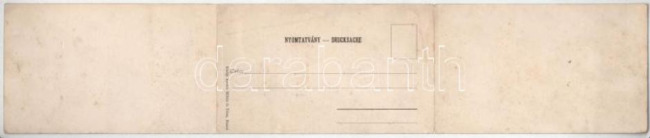 Brassó, Kronstadt, Brasov; 3-részes kihajtható panorámalap. Kovács Miklós és Társa kiadása / 3-tiled...