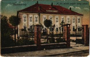 1918 Kézdivásárhely, Targu Secuiesc; M. kir. állami polgári leány iskola / girl school (kopott sarkak / worn corners)