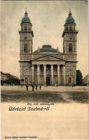 Szatmárnémeti, Szatmár, Satu Mare; Római katolikus székesegyház. Reizer János kiadása / cathedral (r)