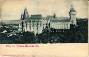 Vajdahunyad, Hunedoara; Vajda-Hunyad vára. Schuller A. kiadása / castle (kis szakadás / small tear)