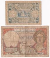 Jugoszlávia 1921. 1/4D + 1926. 10D T:III,III- Yugoslavia 1921. 1/4 Dinara + 1926. 10 Dinara C:F,VG